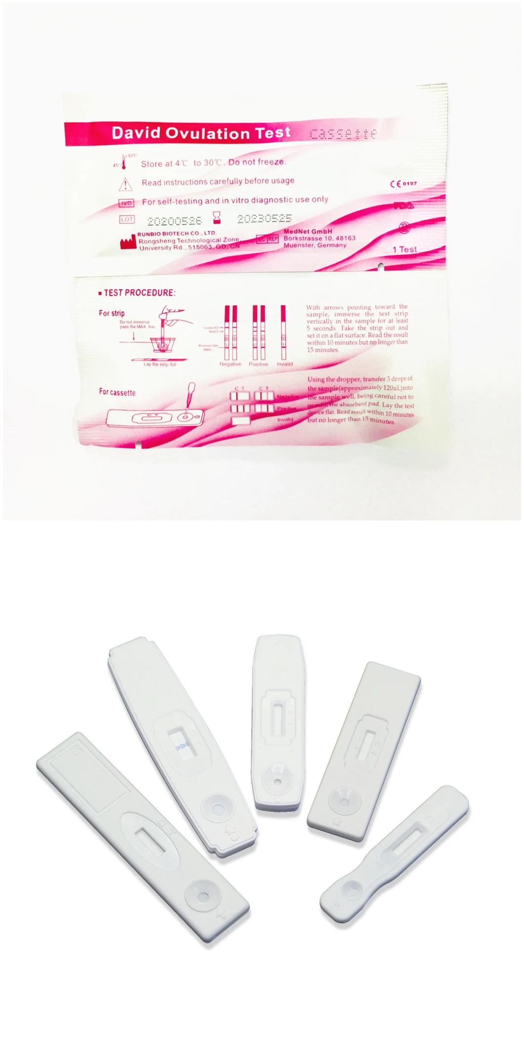 CE FDA Medical Supply One Step Rapid Lh Ovulation Test for Home Use